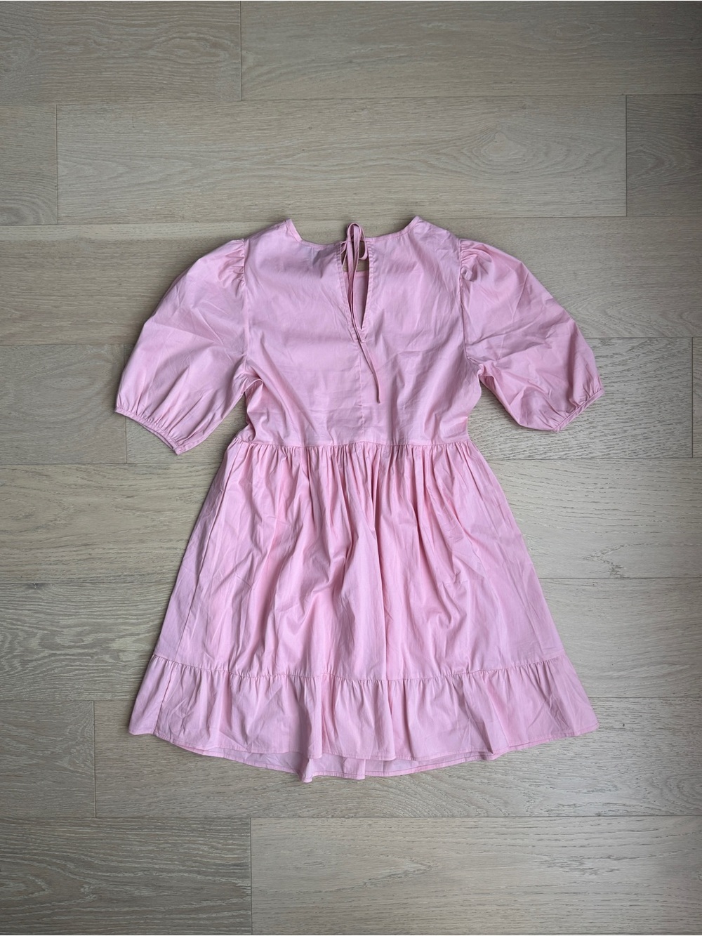 ASOS Mini Poplin Smock Dress in Light Pink - Picture 3 of 7